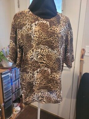 Cocoon Brand 100% Silk Leopard Print  - Brown/Black
